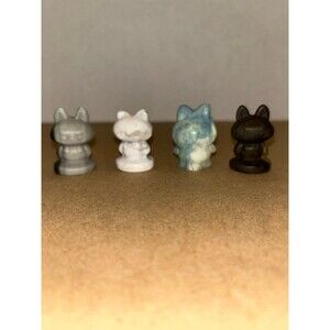 4 Mini Stone Labubu Figures